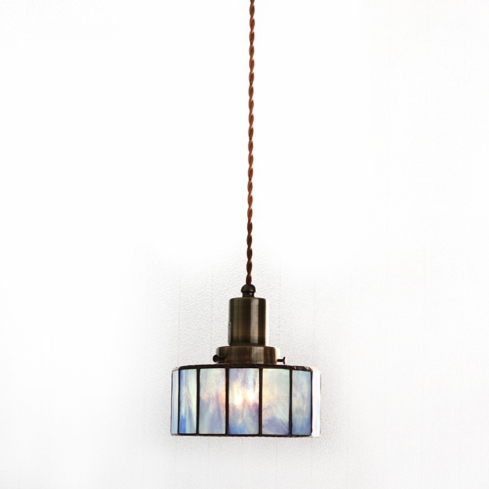 15面ステンドガラスシェードのペンダントランプ 付属球なし ブルー 照明器具 Surou Special Select 生活道具屋 Surou Web Shop