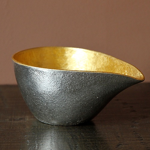 能作 錫の片口(小)金箔