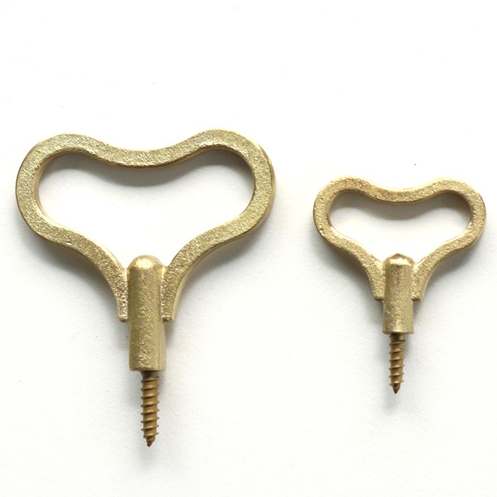 FUTAGAMI<br />真鍮の生活用品<br />ゼンマイフック<br />豆型 大(2個入)