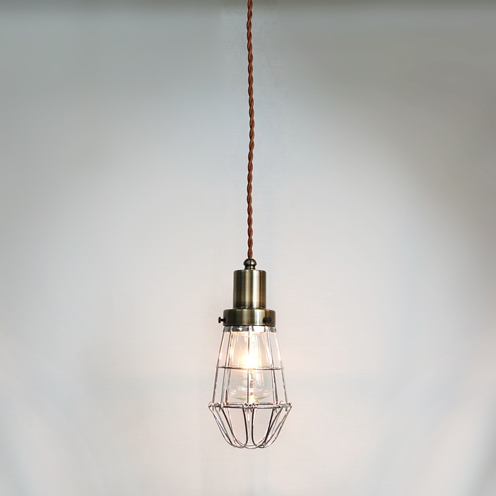 後藤照明　アンティークガードネジリコード<br />BR　アンティークランプ球60W付属<br />コード長さ約55cm