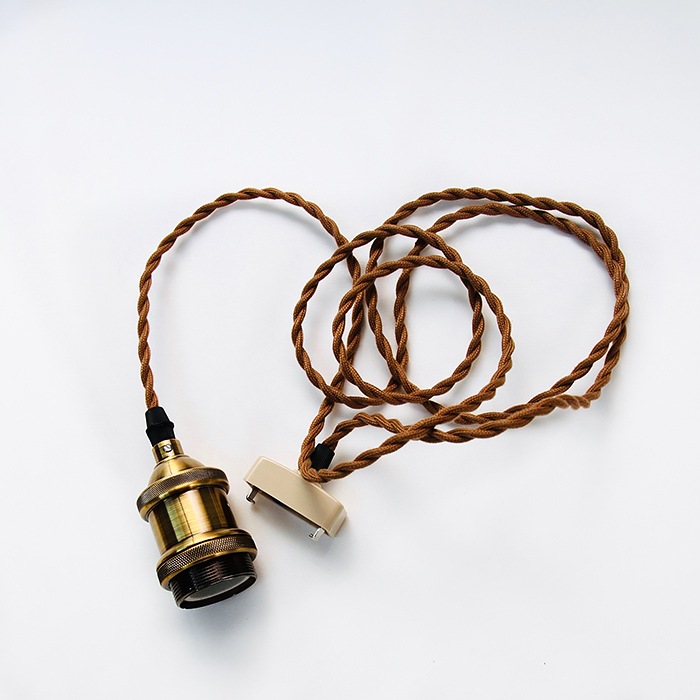 舶用電球 真鍮ソケット電球専用コード吊り器具 真鍮ソケット コード長