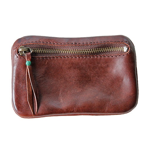 SyuRo シュロの革小物 小銭入れ ブラウン