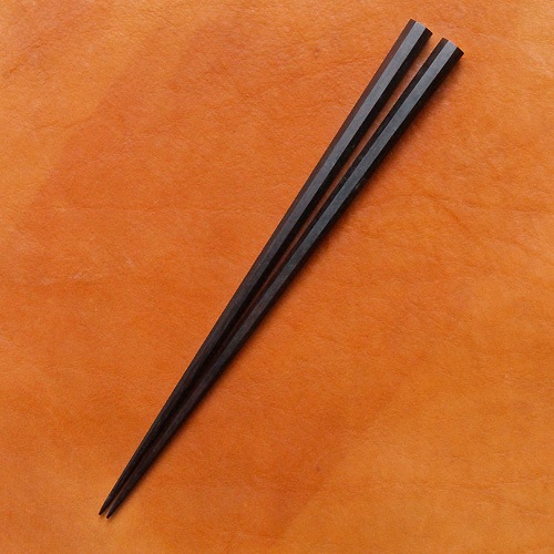 大黒屋 江戸木箸 八角箸 極上縞黒檀
