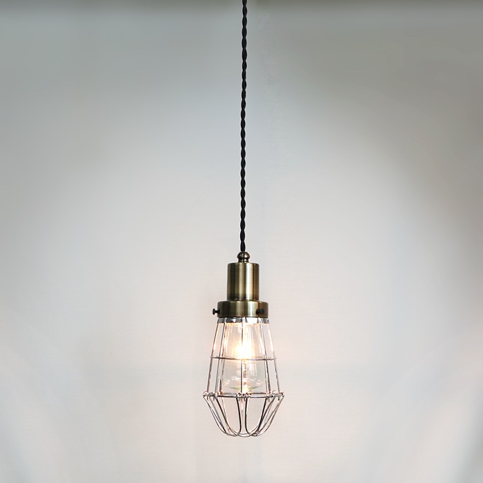 後藤照明 アンティークガードネジリコード<br />BR アンティークランプ球60W付属<br />コード長さ約85cm