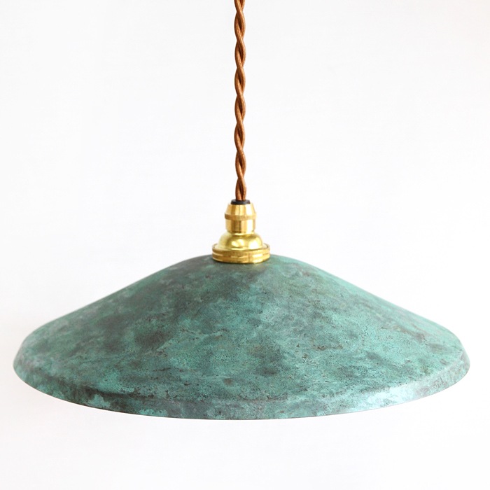 銅板シェードのペンダントライト<br />tone WIDE green <br />モメンタムファクトリーOrii