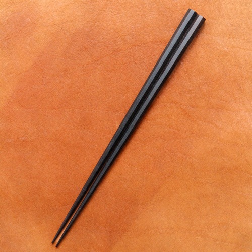 大黒屋 江戸木箸 八角箸 縞黒檀