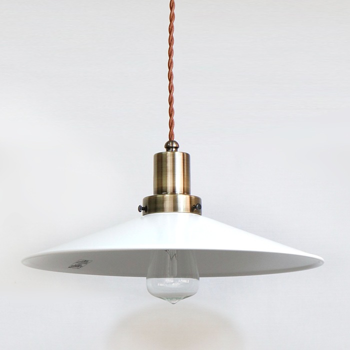 後藤照明<br>surou EDITION<br />ネジリコードアルミP1L CP型アンティークランプ球60W 85 ホワイトxブラウン<br />