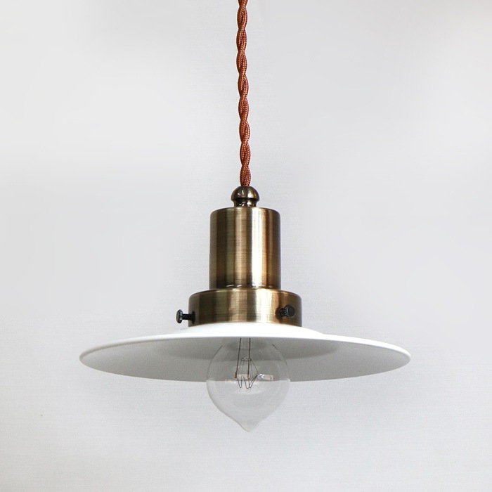 後藤照明<br>surou EDITION<br />ネジリコードアルミP1 CP型ロマン40W 55 ホワイトxブラウン<br />