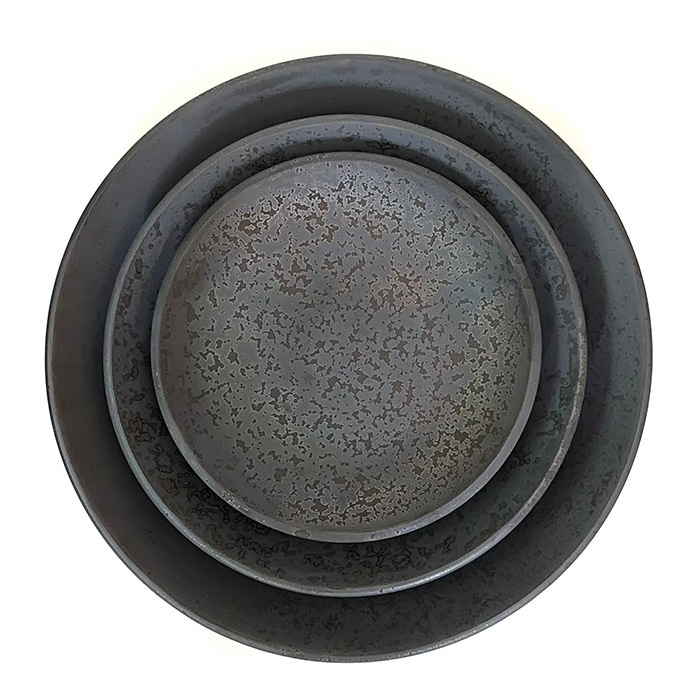 ONE KILN ラウンドプレートM 灰釉