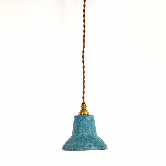 銅板シェードのペンダントライト<br />tone SPOT blue <br />モメンタムファクトリーOrii