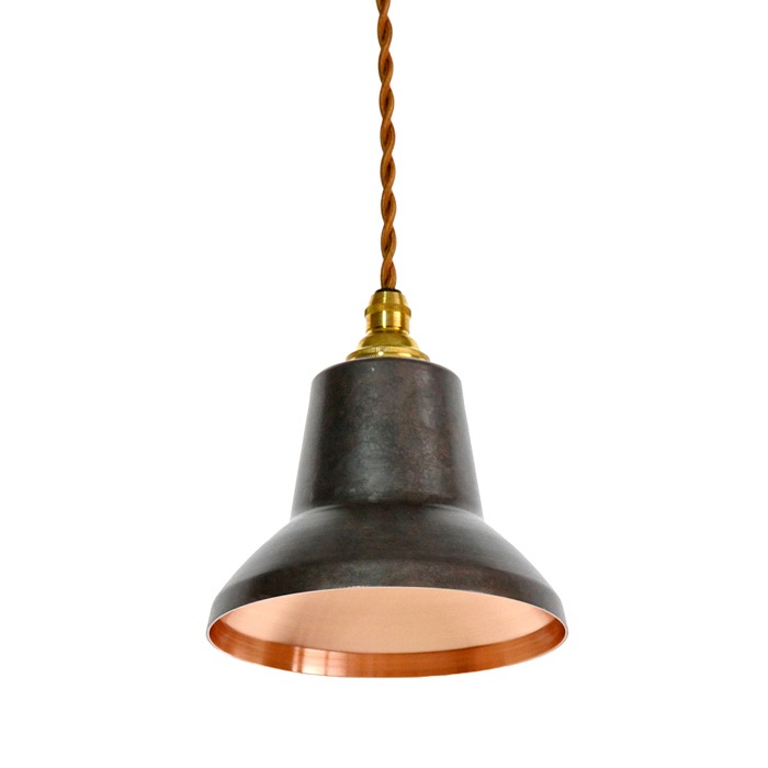 銅板シェードのペンダントライト<br />tone SPOT black<br />モメンタムファクトリーOrii