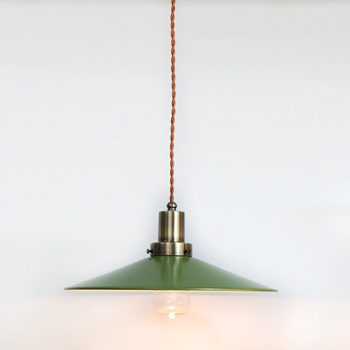 後藤照明<br>surou EDITION<br />ネジリコードアルミP1L CP型アンティークランプ球60W 85 グリーンxブラウン<br />