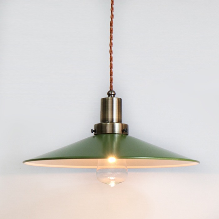 後藤照明<br>surou EDITION<br />ネジリコードアルミP1L CP型アンティークランプ球60W 85 グリーンxブラウン<br />