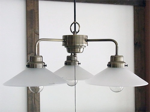 後藤照明　外消しP１硝子３灯用ブロンズ 付属球なし