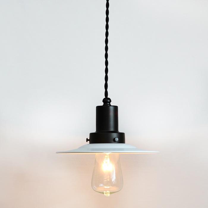 後藤照明<br>surou EDITION<br />ネジリコードアルミP1CP型アンティークランプ球60W 55　ホワイトXブラック<br />