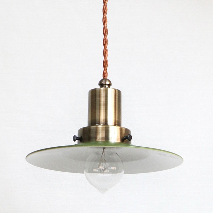 後藤照明<br>surou EDITION<br />ネジリコードアルミP1 CP型ロマン40W 85　グリーンxブラウン<br />