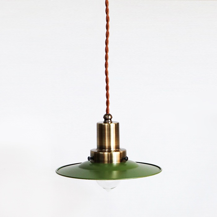 後藤照明<br>surou EDITION<br />ネジリコードアルミP1 CP型ロマン40W 85　グリーンxブラウン<br />