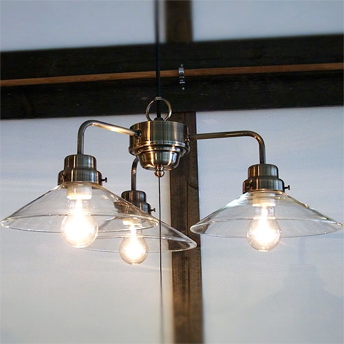 後藤照明 透明P1硝子3灯用ブロンズ 付属球なし