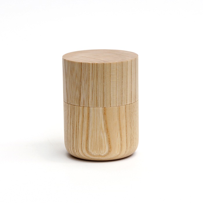 Sojitutu S　キナリ　茶筒小　栓（縦木取り）ウレタン塗装φ62×h68