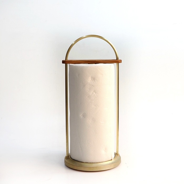 FUTAGAMI<br />真鍮の生活用品 <br />真鍮鋳肌のキッチンペーパーホルダー小