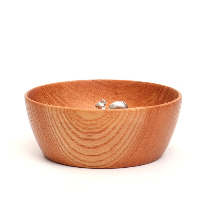 SHIROKANのボウル<br />りすのナッツプール<br>錫/ケヤキ