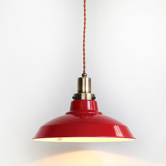 GLF x surou 後藤照明バイスロウ<br />ネジリコードアルミ配照CP型　85cmコード　ダークレッド　付属球無し<br />