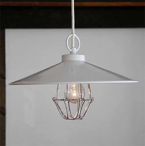 後藤照明　カルモナ　アルミP１ガードL型白塗装ペンダント　付属球なし