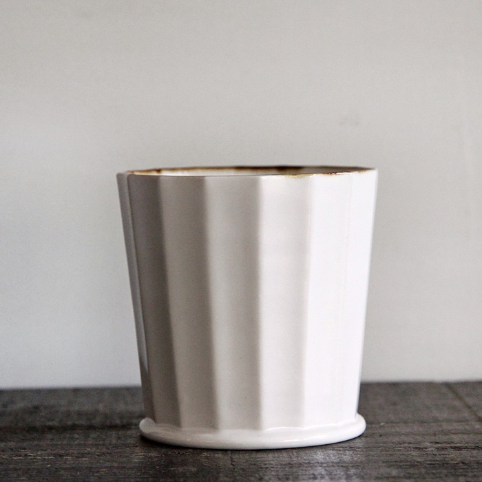 有田焼JICON磁今面取りロックカップ　渕錆大治将典デザインφ85×h85