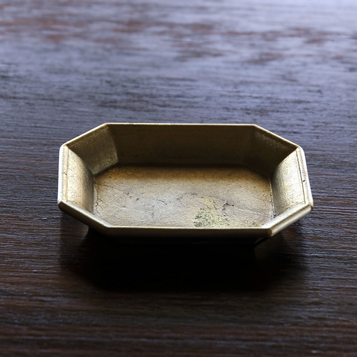 真鍮の生活用品真鍮・鋳肌の文具トレイ　小
