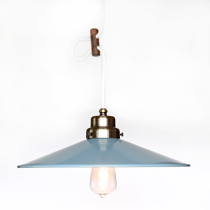GLF x surou 後藤照明バイスロウ アルミP1L型セードペンダント アンティークランプ球60W オパールブルー