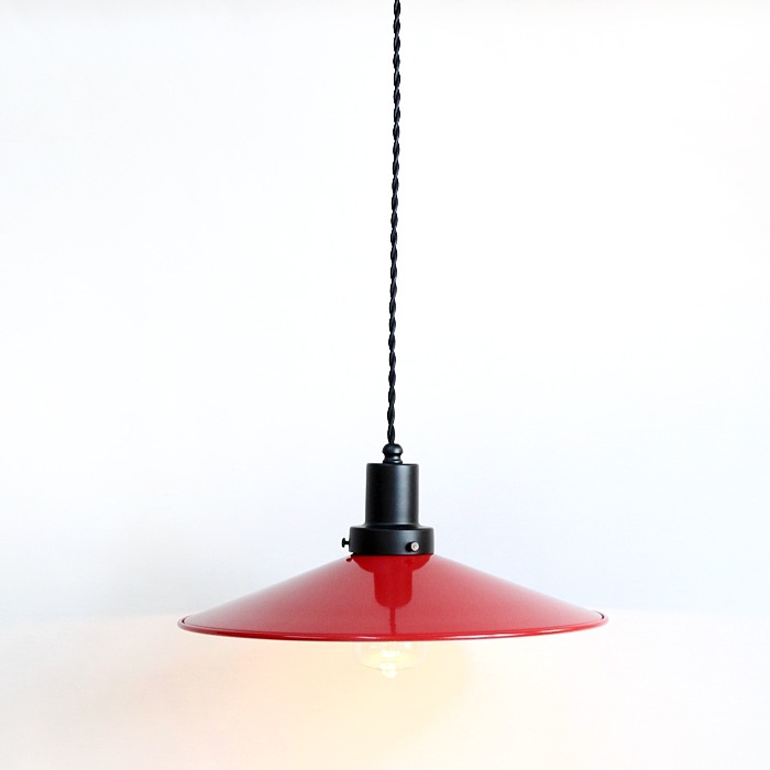 GLF x surou 後藤照明バイスロウ<br />ネジリコードアルミP1LCP型アンティークランプ球60W85　ダークレッドxブラック<br />