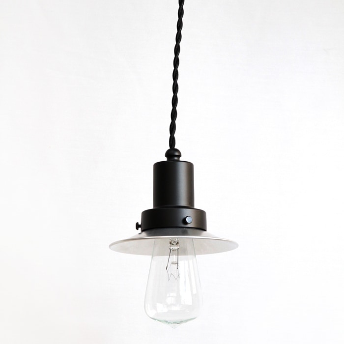 後藤照明<br />ネジリコードアルミP1SCP型アンティークランプ球60W55 ブラック<br />