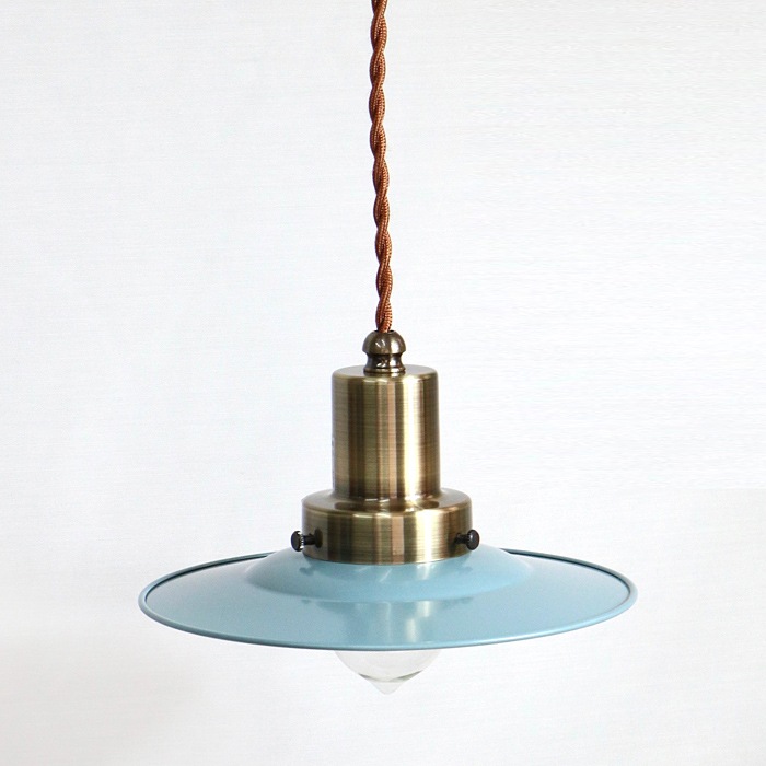 GLF x surou 後藤照明バイスロウ<br />ネジリコードアルミP1CP型ロマン40W　55cmコード　オパールブルー<br />