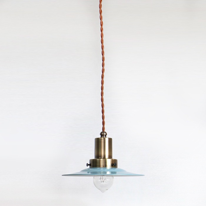 GLF x surou 後藤照明バイスロウ<br />ネジリコードアルミP1CP型ロマン40W　55cmコード　オパールブルー<br />