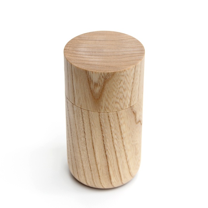 Sojitutu　M　キナリ　茶筒中　栓（縦木取り）ウレタン塗装φ62×h105