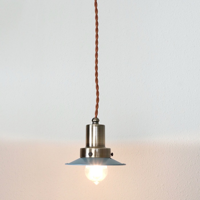 GLF x surou 後藤照明バイスロウ<br />ネジリコードアルミP1SオパールブルーCP型ロマン40W 85cmコード ローカンBR<br />