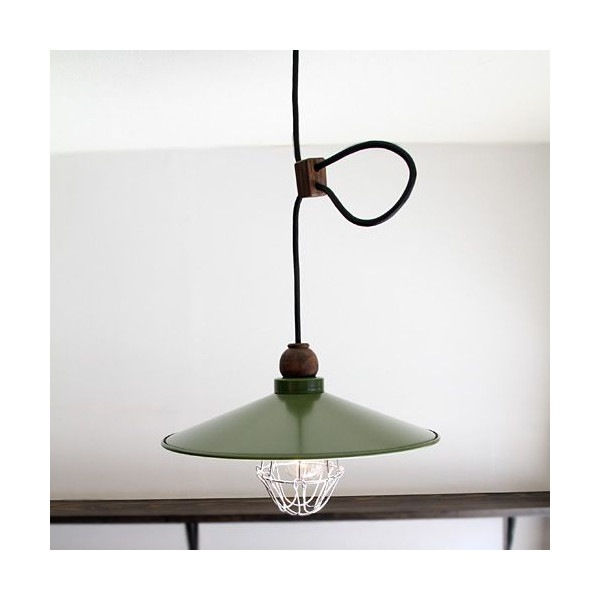 後藤照明 Verdeシリーズ パルマ アルミP1L型ガード緑塗装ペンダント 付属球なし glf3345