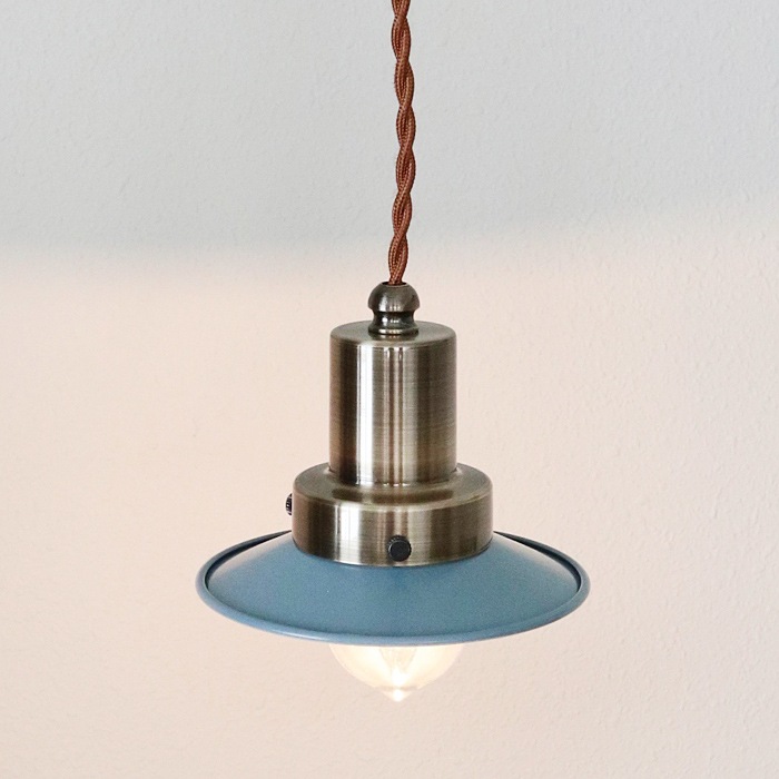 GLF x surou 後藤照明バイスロウ<br />ネジリコードアルミP1SオパールブルーCP型ロマン40W 55cmコード ローカンBR<br />