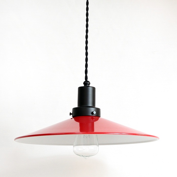 GLF x surou 後藤照明バイスロウ<br />ネジリコードアルミP1LCP型アンティークランプ球60W 55　ダークレッドxブラック<br />