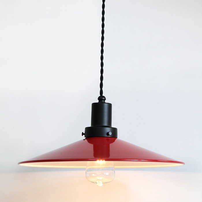 GLF x surou 後藤照明バイスロウ<br />ネジリコードアルミP1LCP型アンティークランプ球60W 55　ダークレッドxブラック<br />