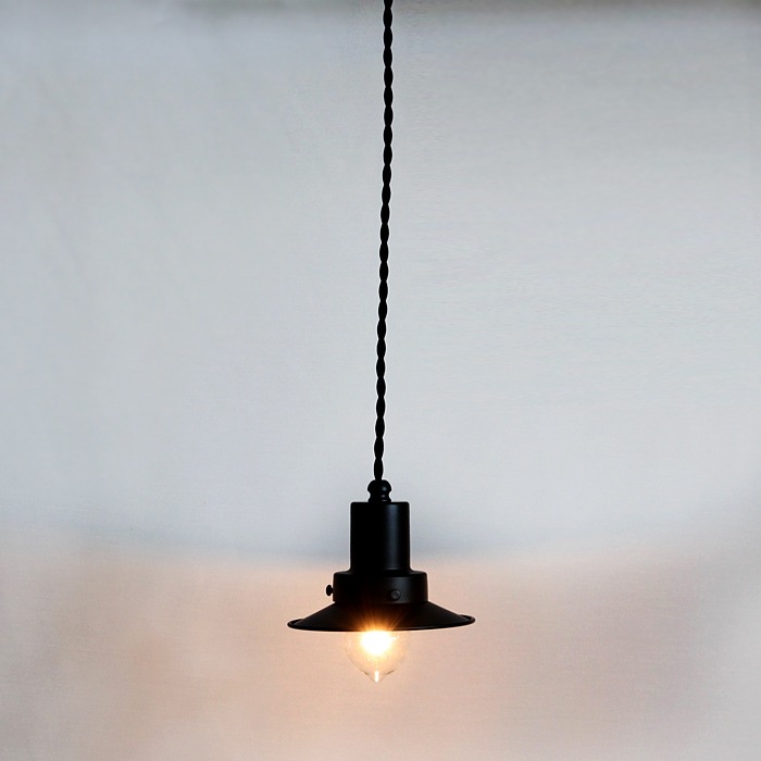 後藤照明<br />ネジリコードアルミP1S BK  CP型ロマン40W55 ブラック<br />