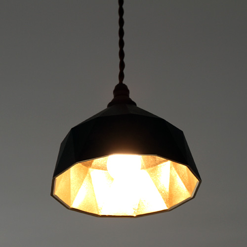 FUTAGAMI真鍮のペンダントランプ明星小 黒ムラ仕上げ