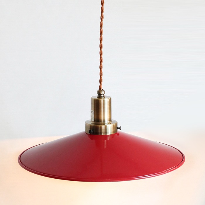 GLF x surou 後藤照明バイスロウ<br />ネジリコードアルミP1L CP型アンティークランプ球60W　85cmコード　ダークレッド　<br />