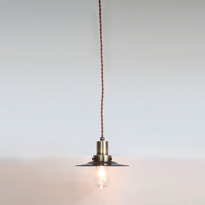 GLF x surou 後藤照明バイスロウ<br />ネジリコードアルミP1KUROCP型アンティークランプ球60W55cmコード<br />KUROxブロンズ