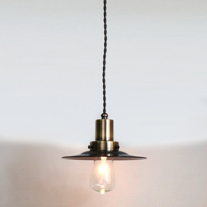 GLF x surou 後藤照明バイスロウ<br />ネジリコードアルミP1KUROCP型アンティークランプ球60W55cmコード<br />KUROxブロンズ