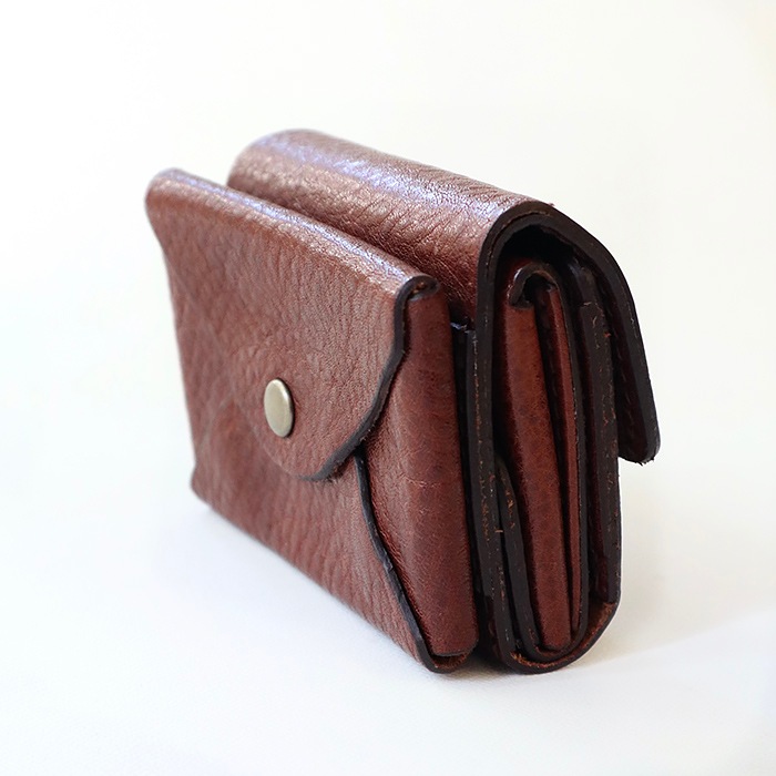 三つ折り財布　RakuOka kumi wallet　ブラウン