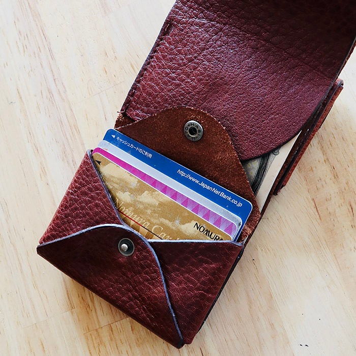 三つ折り財布　RakuOka kumi wallet　ブラウン
