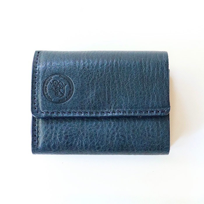 三つ折り財布 RakuOka kumi wallet ネイビー