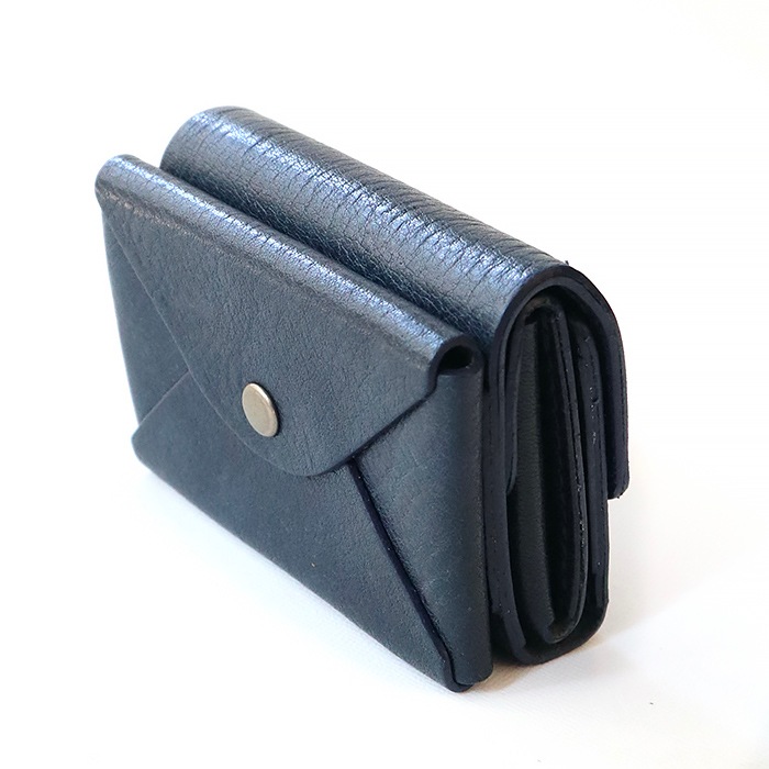 三つ折り財布 RakuOka kumi wallet ネイビー