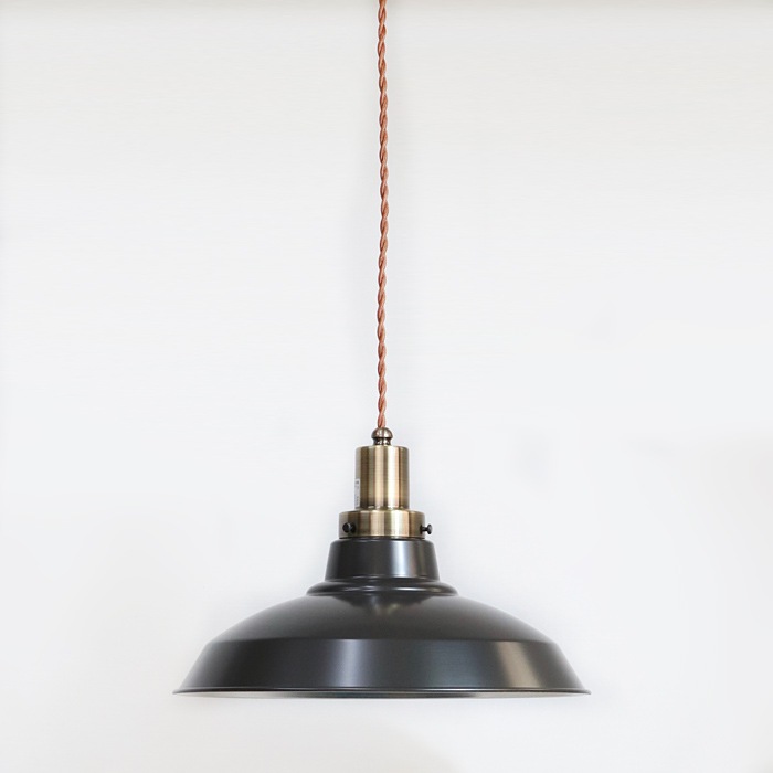 GLF x surou 後藤照明バイスロウ<br />ネジリコードアルミP1配照CP型　55cmコード<br />墨黒xブロンズ<br />付属球無し